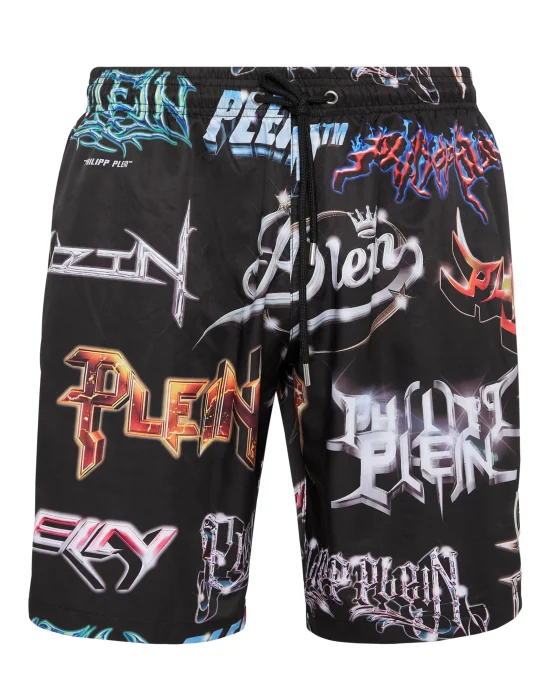 Long Swim-Trunks Logos