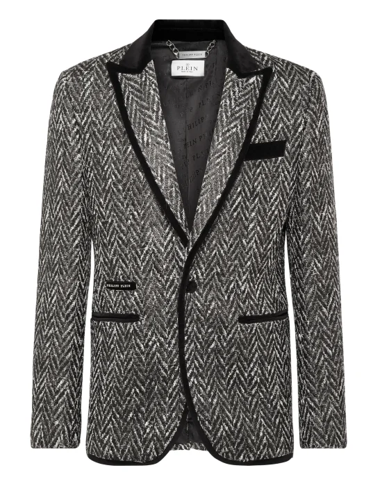 Foil Chevron Blazer Lord fit Sartorial