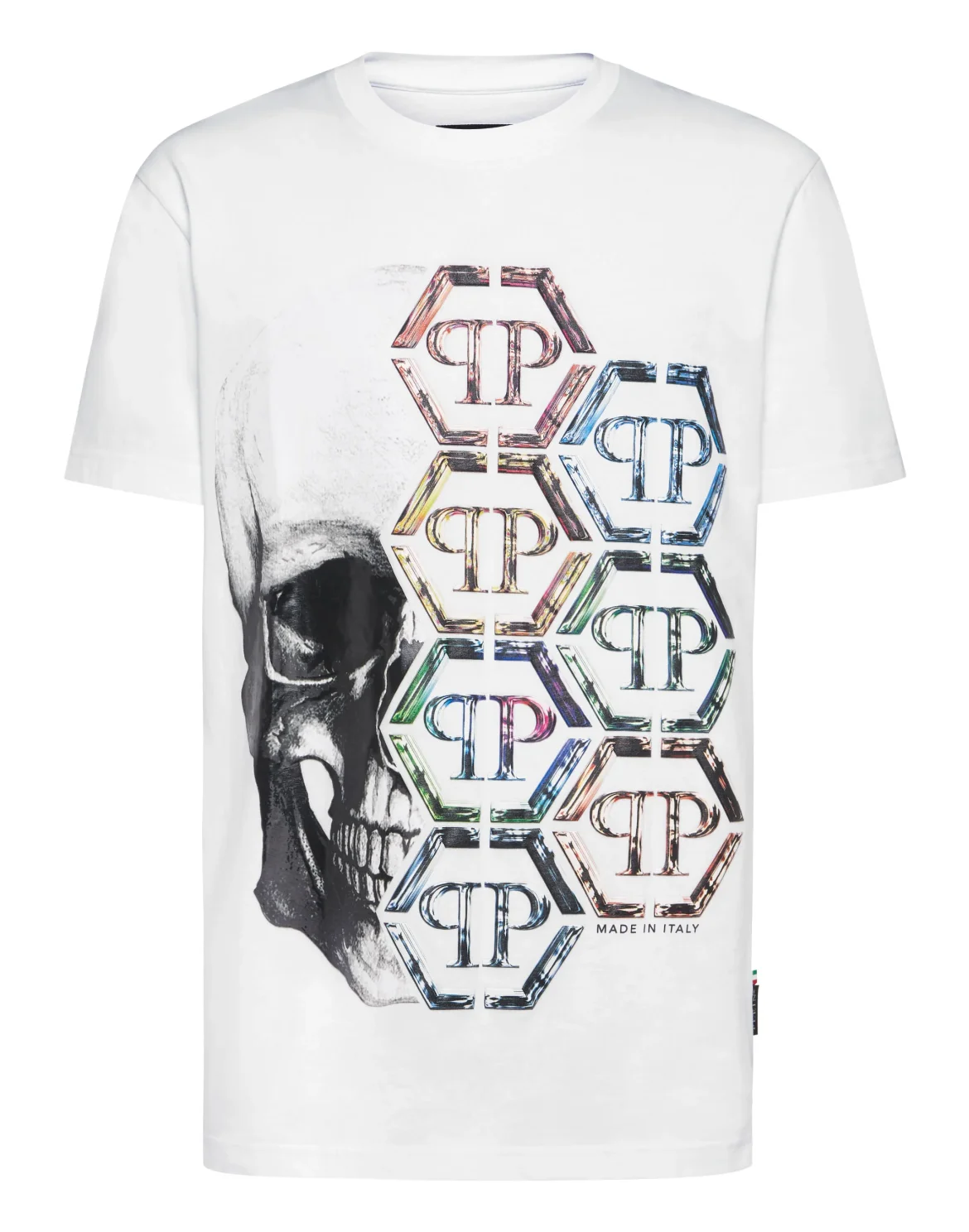 T-shirt Round Neck SS Skull and Plein, цвет: Белый
