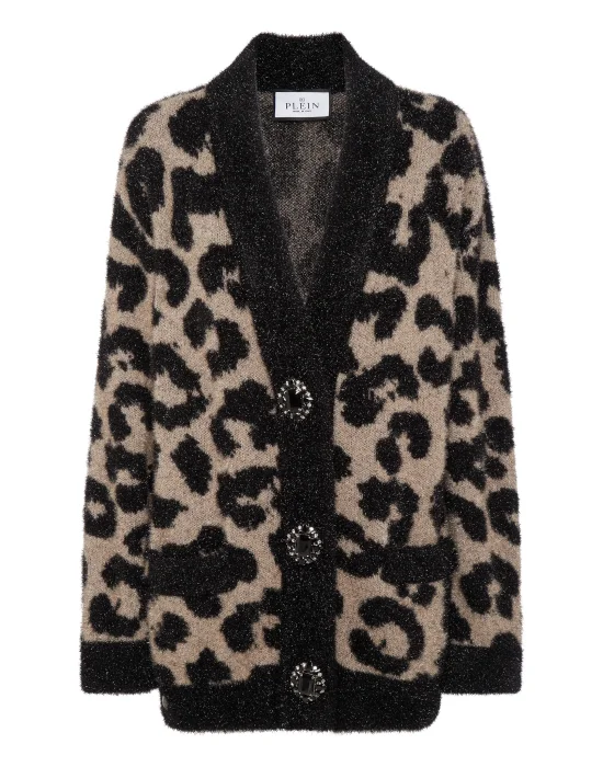 Lurex Cardigan Leopard