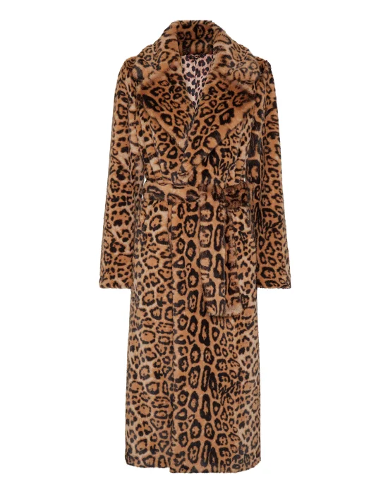 Eco Mink Coat Long Leopard