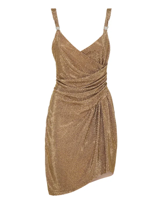 Crimped Mini Dress