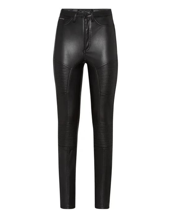 Eco leather Super High Waist Jeggings Cowboy
