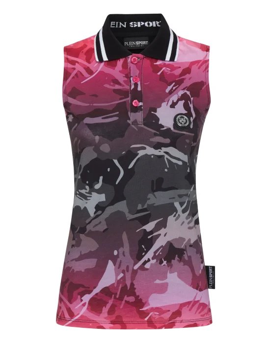 Sleeveless Polo shirt Camouflage