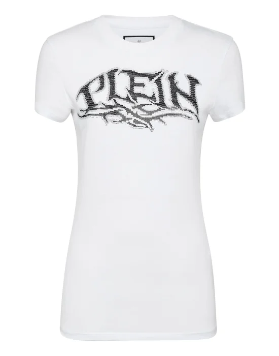 T-shirt Round Neck Sexy Pure Fit Crystal