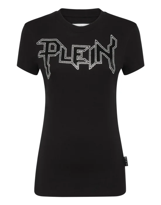 T-shirt Round Neck Sexy Pure Fit Crystal