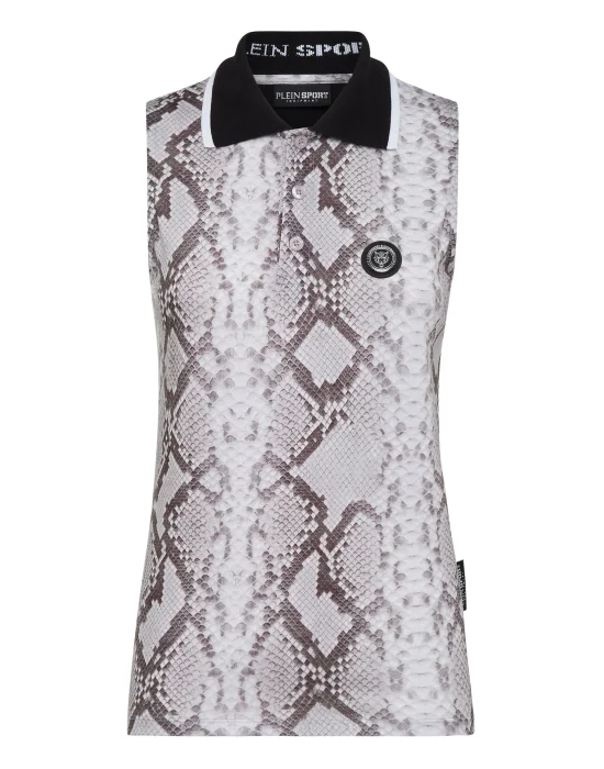 Sleeveless Polo Shirt Pitone