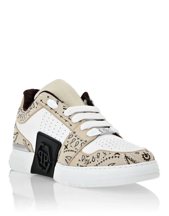 Mix Leather Lo-Top Sneakers Royal Street Paisley