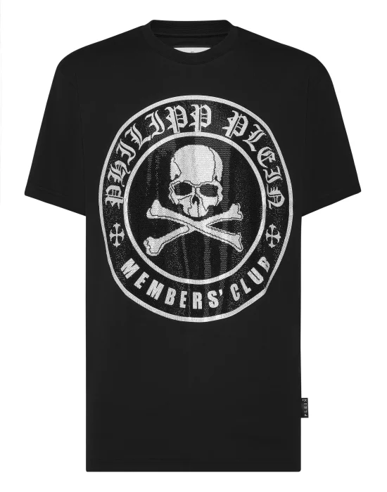 T-shirt Round Neck SS Strass Skull&Bones