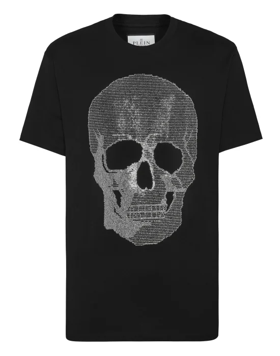 T-shirt Round Neck SS Skull strass