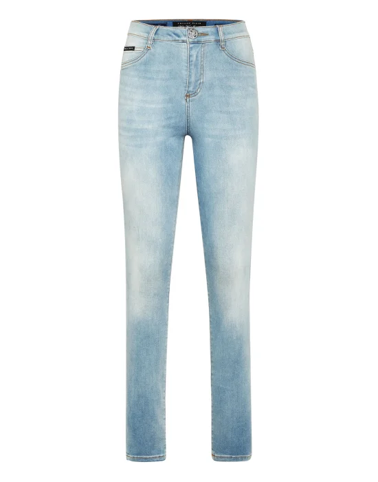 Denim High Waist Jegging Trousers Hexagon