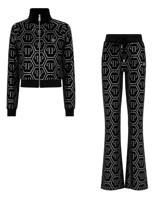 Jogging Set Top/Trousers Strass Monogram