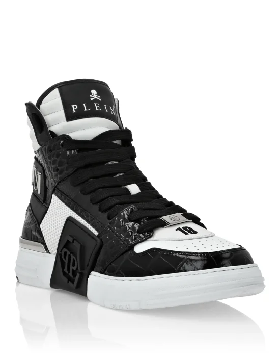 Hi-Top Crocco Printed Sneakers Phantom Kick$