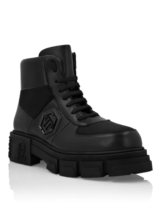 Nappa Leather Boots Low Flat