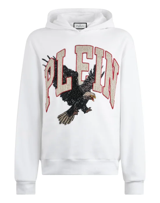 Washed Hoodie Sweatshirt Plein Eagle