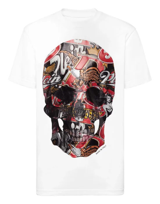 Round Neck T-Shirt Beer Skull