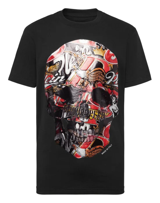 Round Neck T-Shirt Beer Skull