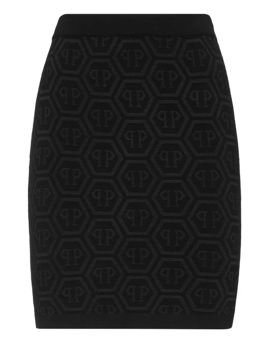 Knitted Mini Skirt Monogram