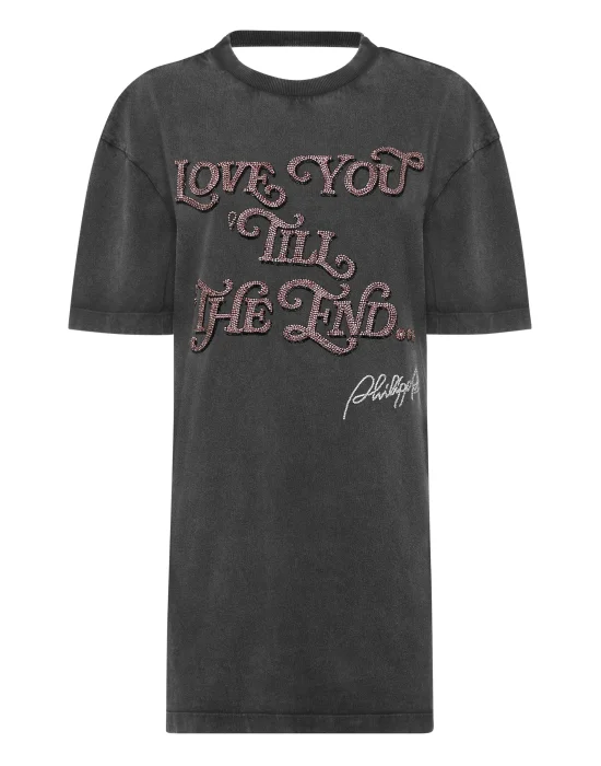 Open Back T-Shirt Dress Love Plein