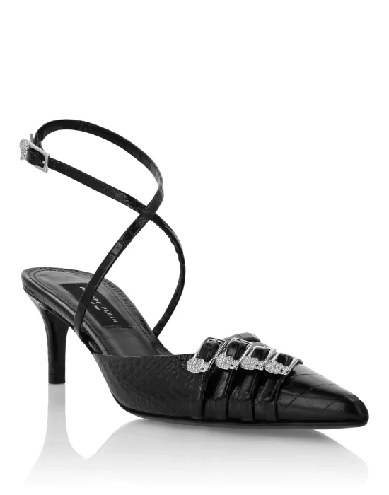 Multi-Strap Low-Heel Slingback Cocco Print