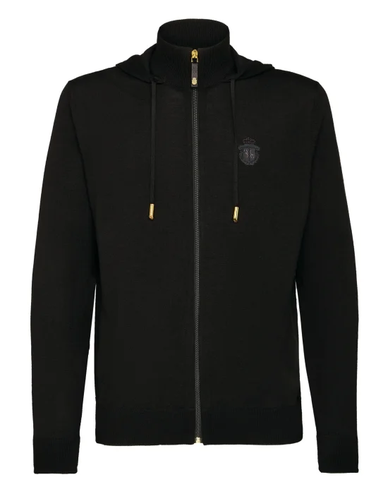 Knit hoodie Crest