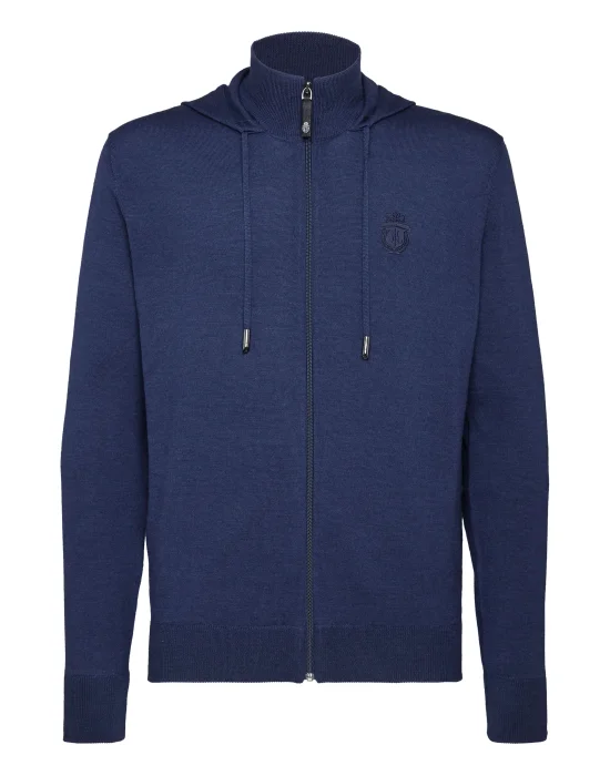Knit hoodie Crest