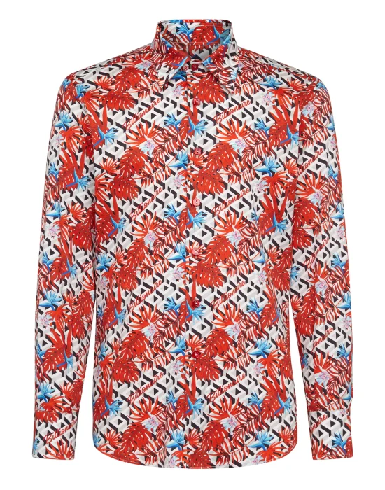 Shirt Silver Cut LS/Milano Palms