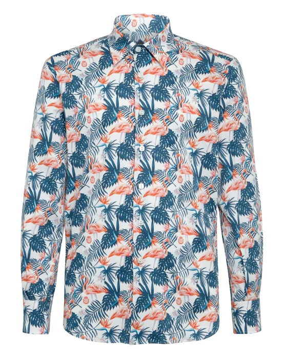 Shirt Gold Cut LS/Milano Palms