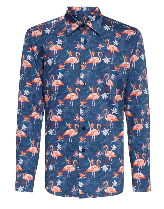Shirt Gold Cut LS/Milano Palms