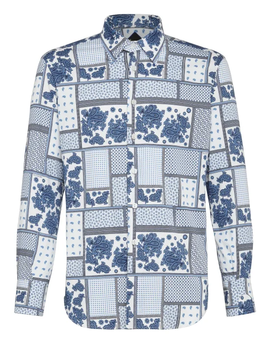 Shirt Silver Cut LS/Milano Paisley