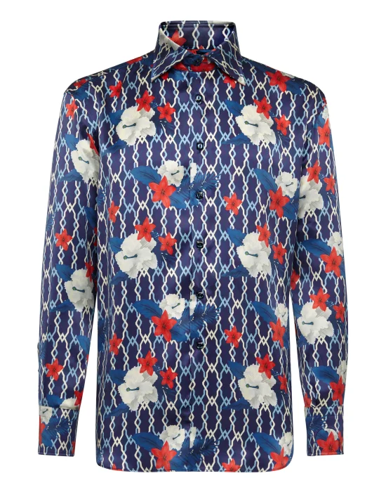 Shirt Gold Cut LS/Flavio Flowers