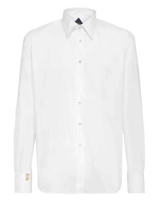 Shirt Silver Cut LS/Milano Crest