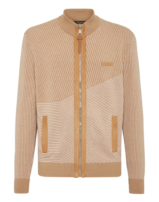 Wool and Cotton Pullover full zip Iconic