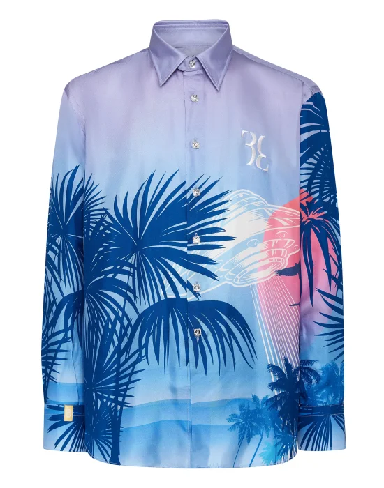 Silk Shirt Gold Cut LS Billionaire in the space