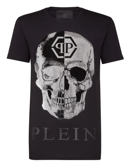 T-shirt Black Cut Round Neck "Talk"