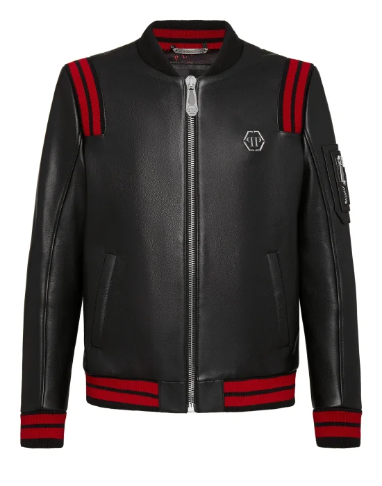 Leather Bomber Skull