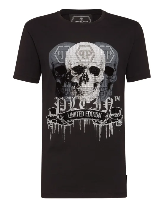 T-shirt Platinum Cut Round Neck Skull