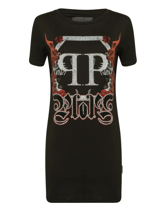 T-shirt Dress Round Neck SS Gothic Plein