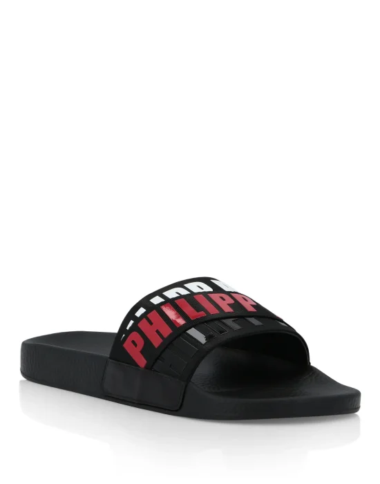 Flat gummy sandals Logos