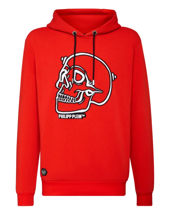 Hoodie sweatshirt Outline Skull