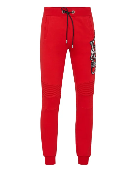Jogging Trousers Outline Skull