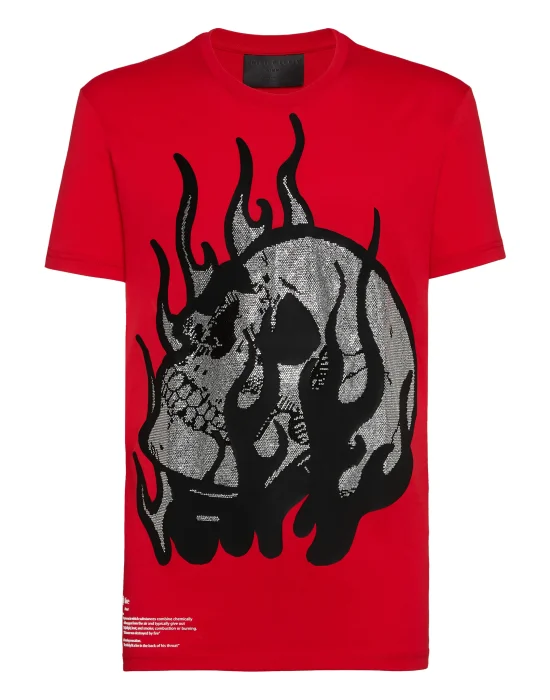 T-shirt Round Neck SS Skull on fire