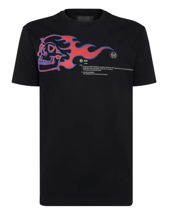 T-shirt Round Neck SS Skull on fire