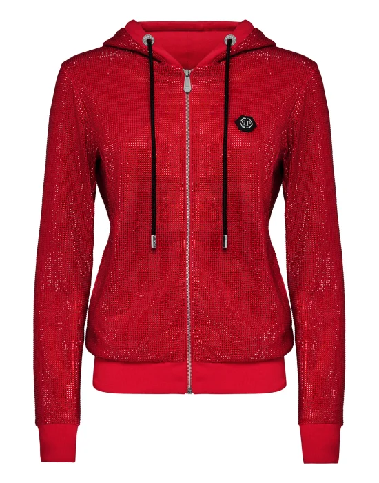 Hoodie Sweatjacket Crystal Plein