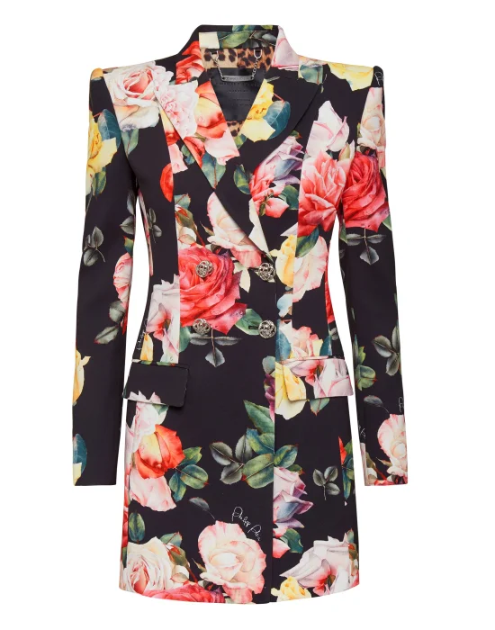Blazer Dress Delphina Painted  Flowers
