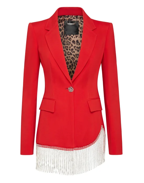 Sophia Full Color Crystal  Blazer Fringe