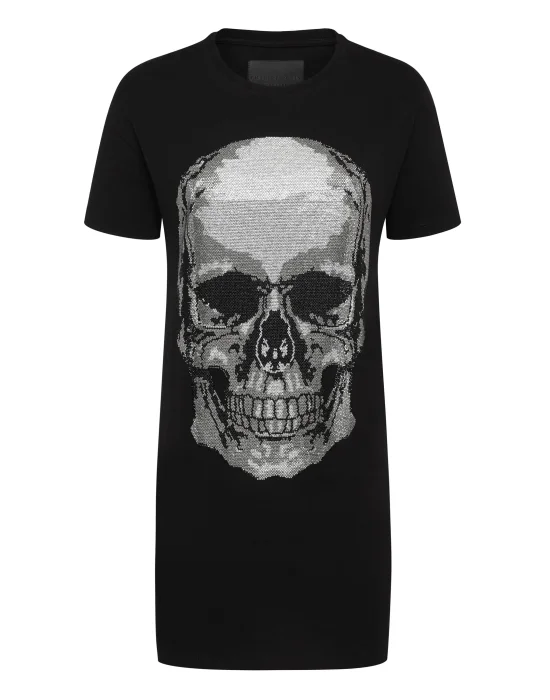 T-Shirt Short Dresses Classic Skull strass