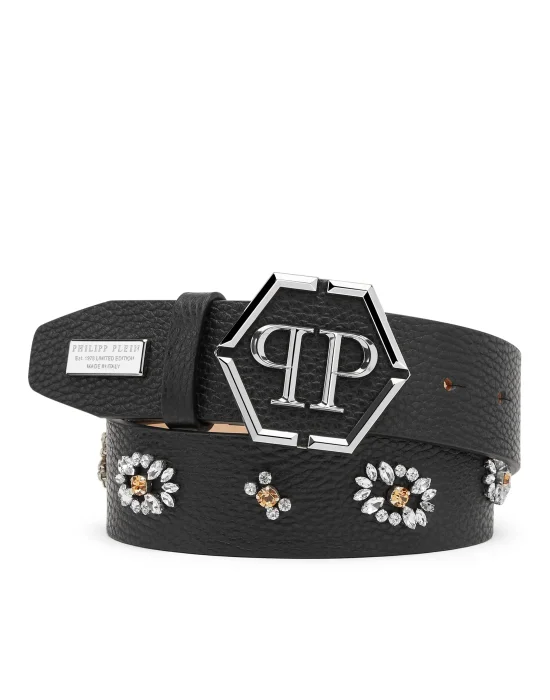 Leather Belt Hexagon