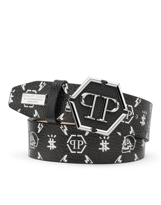 Leather Belt print Monogram