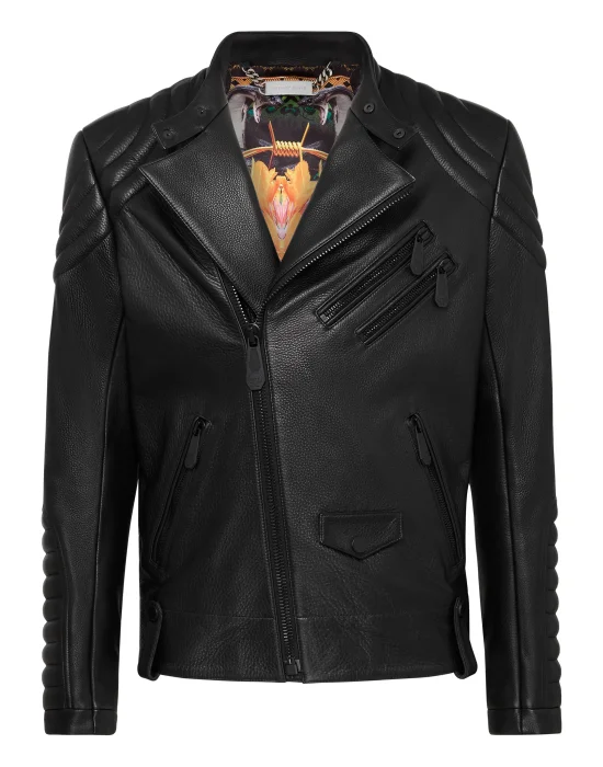 Handpainted Leather Biker Paradise Panther Edition